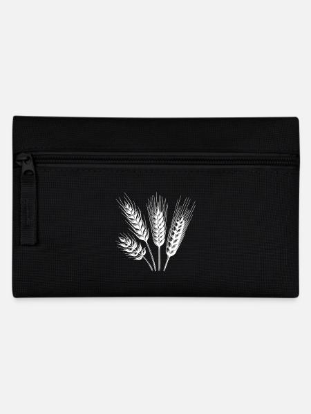 Verschiedene Getreidesorte Ähren - Federtasche - Schwarz