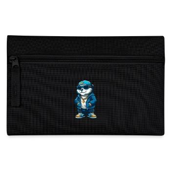 Biber Cool Cartoon Figur Kawaii Clipart - Federtasche - Schwarz - Vorne