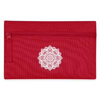 Blumen Mandala Yoga und Gelassenheit Design - Federtasche - Rot - Vorne