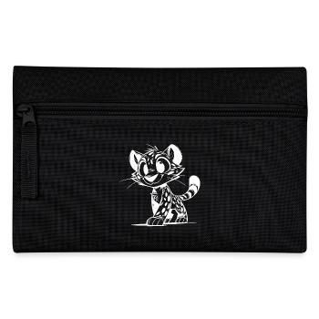 Small leopard with spots and big eyes - Pencil Case - black - Front