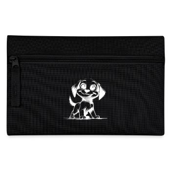 Kids puppy dog with big eyes and ears - Pencil Case - black - Front