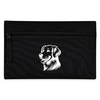 Loyal Look Golden Retriever Dogs Portrait - Pencil Case - black - Front
