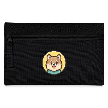 Spitz indien chien race dessin animé Kawaii Clipart animal de compagnie - Trousse - noir - Devant