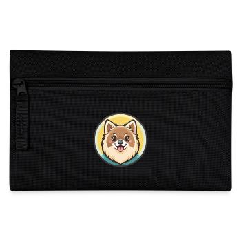 Spitz nordique chien race dessin animé Kawaii Clipart animal de compagnie - Trousse - noir - Devant