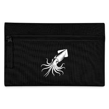 Niedlicher Humboldt-Kalmar Tattoo Taucher Style - Federtasche - Schwarz - Vorne