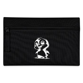 Lustiger Pinguin knuddeliges Pinguin Baby - Federtasche - Schwarz - Vorne