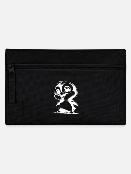 Lustiger Pinguin knuddeliges Pinguin Baby - Federtasche - Schwarz
