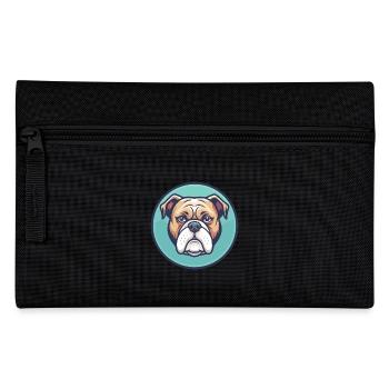 Alapaha Blue Blood Bulldog Dog Breed Funny Cartoon - Pencil Case - black - Front