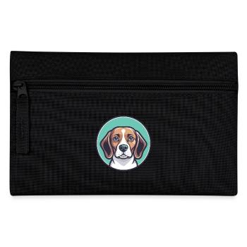Beagle Harrier Hunderasse Cartoon Kawaii Clipart - Federtasche - Schwarz - Vorne