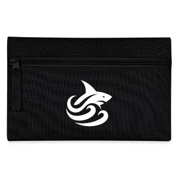 Shark in Waves Tattoo Logo Style - Pencil Case - black - Front