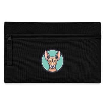 Cirneco Dell Etna Dog Breed Cartoon Kawaii Clipart - Pencil Case - black - Front