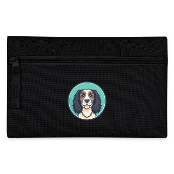Norfolk Spaniel Hunderasse Cartoon Kawaii Clipart - Federtasche - Schwarz - Vorne