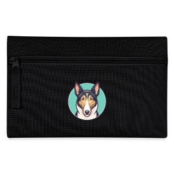 Smooth Collie Hunderasse Cartoon Kawaii Clipart Haustier - Federtasche - Schwarz - Vorne