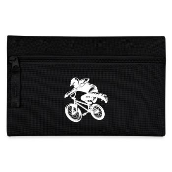 BMX Bike Stunt Rider Downhill Jump Style - Pencil Case - black - Front