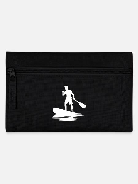 Stand Up Paddling Paddeltechnik auf dem Wasser - Federtasche - Schwarz