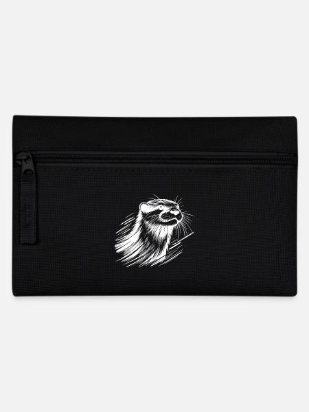 Niedliches Otter Porträt Bleistiftskizze - Federtasche - Schwarz
