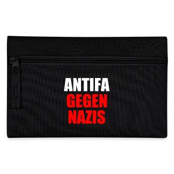 Antifa contre les nazis - Trousse - noir - Devant