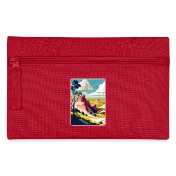 Theodore Roosevelt National Park Travel Poster WPA - Pencil Case - red - Front