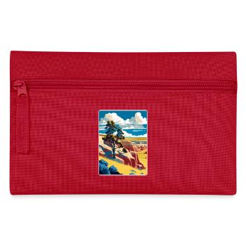 Theodore Roosevelt National Park Travel Poster WPA - Pencil Case - red - Front