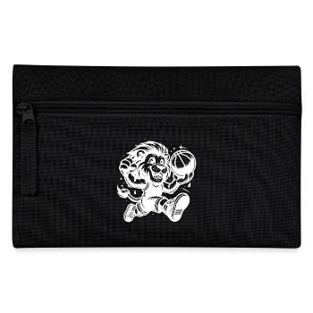 Radiant lion stormy with basketball - Pencil Case - black - Front