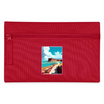 Dry Tortugas National Park Travel Poster Souvenir - Pencil Case - red - Front