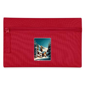 Val Thorens Ski Voyage Poster Peinture Souvenir WPA - Trousse - rouge - Devant