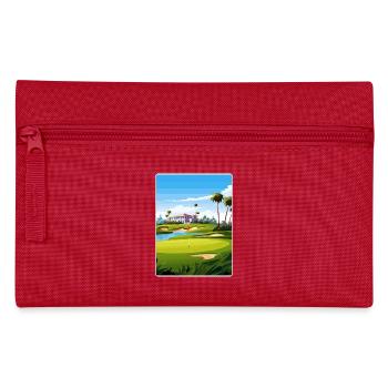 Riviera Country Club Golf Reise Poster Souvenir - Federtasche - Rot - Vorne