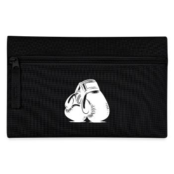 Gepolsterte Boxhandschuhe für perfekten Schlag - Federtasche - Schwarz - Vorne