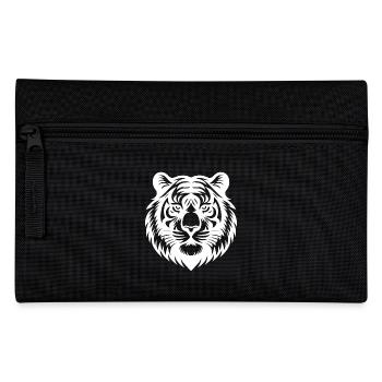 Dessin de tête de tigre de tatouage sinistre - Trousse - noir - Devant