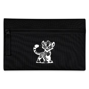 Elégant petit bébé léopard souriant - Trousse - noir - Devant