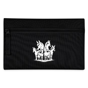 Donkey Groups Portrait Images - Pencil Case - black - Front