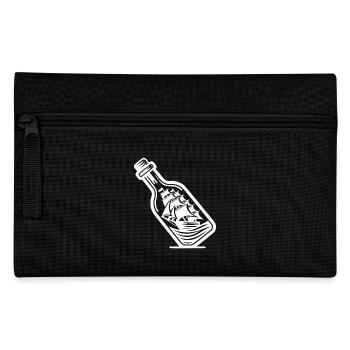 Ship in a bottle Sailing ship with sails - Pencil Case - black - Front
