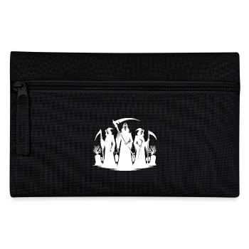 Creepy Grim Reaper Halloween Cemetery Party - Pencil Case - black - Front