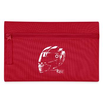 ride motorcycle helmet biker supersport racing symbol - Pencil Case - red - Front