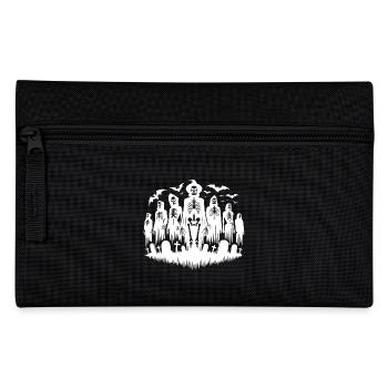 Skeletons Halloween Cemetery Bat Party - Pencil Case - black - Front