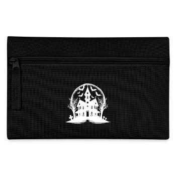 Maison hantée classique, style effrayant d’Halloween - Trousse - noir - Devant