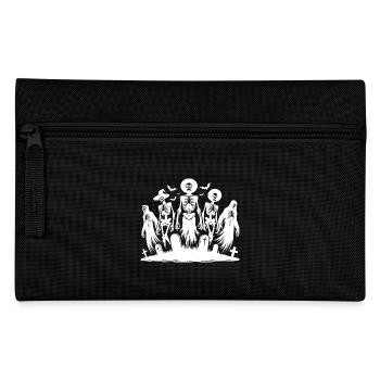 Skeletons Halloween Bat Cemetery Party - Pencil Case - black - Front