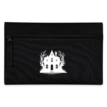 Eerie Halloween haunted house - Pencil Case - black - Front