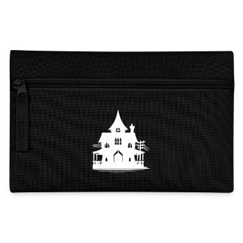 Old abandoned Halloween haunted house - Pencil Case - black - Front