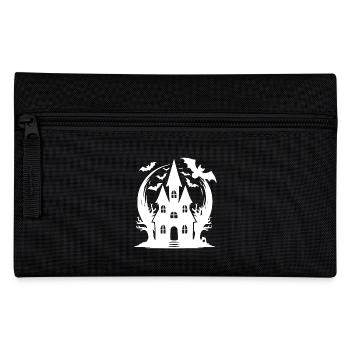 Unheimliches Zauber Fledermaus Spukhaus Halloween - Federtasche - Schwarz - Vorne