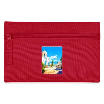 Kos Grèce Affiche de voyage Souvenir Carte Postale Peinture - Trousse - rouge - Devant
