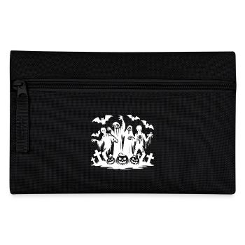 Enfants Halloween citrouille fantômes fête avec zombie - Trousse - noir - Devant