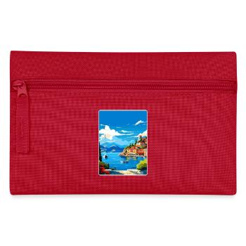 Parga Grèce Affiche de voyage Souvenir Carte Postale Peinture - Trousse - rouge - Devant
