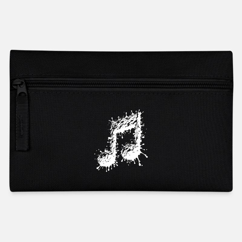 Flüssige fliesende Musik Noten - Federtasche - Schwarz