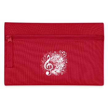 Exploding Music Clef Scale - Pencil Case - red - Front