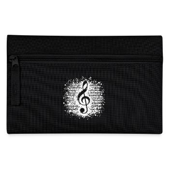 Partition ancienne avec clé de notes de musique - Trousse - noir - Devant