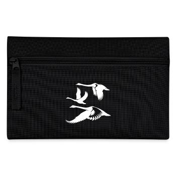 élégant cygne muet troupeau oiseaux cygne - Trousse - noir - Devant