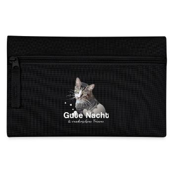 Gute Nacht Shirt Schlafshirt - Federtasche - Schwarz - Vorne