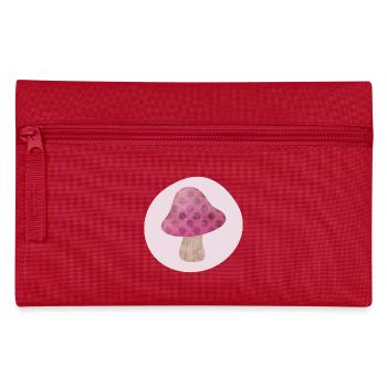 Champignon cercle automne rose fille conte de fées points forêt - Trousse - rouge - Devant