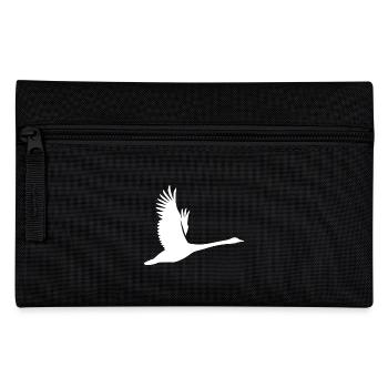 Fliegender Schwan im Tattoo Style - Federtasche - Schwarz - Vorne